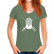 남성 티셔츠 펜싱 마스크 검 여성 티셔츠, 없음, 111.WoMen pea green  S