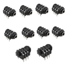 모듈러잭 인터넷콘센트1/2/5/10Pcs 6.35mm 잭 1/4 quot6Pin 스테레오 여성 헤드폰 소켓 오디오 플러그 마이, [01] 10Pcs