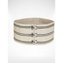 MISSONI N07 미쏘니 여성용 벨트 Metallic striped knitted waist belt