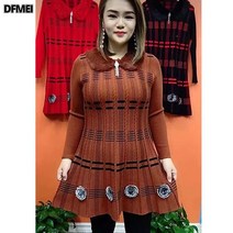 추동 양기 니트 레깅스 박시 고탄 미디 원피스