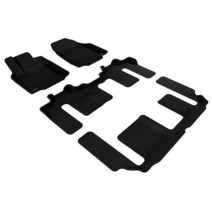 3D MAXpider Third Row 맞춤형 핏 전천후 바닥 매트 Mazda CX-9 모델용 - Kagu 고무 (블랙)510600, 1st, 2nd & 3rd Row, Black, Black
