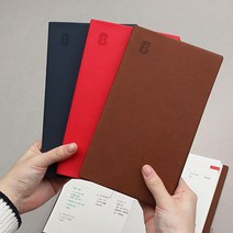 데일리 일정 관리 가벼운 위클리 플래너 프리노트 대학 만들기 회원수첩 무선 미니 회사 공책 0-0931ea, 플래너_브라운