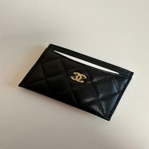 샤넬(명품잡화) 명품샤넬 클래식 카드지갑 캐이버 금장 블랙 AP0213Y01864C3906