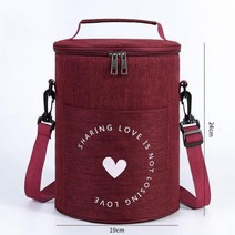 사각 보온 도시락 이유식보온통 직장인도시락통 USB 전기 온열 스테인레스 스틸 2l 음식 장치 용기 어린이용 뜨거운 상자, 열 가방-빨간색_삼