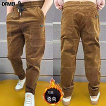 DFMEI 겨울바지 코듀로이 남자바지 스판 비즈니스 캐주얼 바지 남자 핀턱 일반 일자 바지
