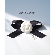 제니제니스 까멜리아 코코 코사지 왕리본 집게핀 명품 헤어 업스타일