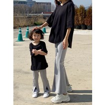 칼라럽 티셔츠 여아동 키즈 기본 데일리 엄마랑 아이랑 커플룩