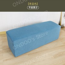 커버 교체 가능한 직사각형 패브릭 스툴 낮은 벤치 소파 감성 미니멀 인테리어 어린이집 유치원 파티룸 펜션 꾸미기, 120x40x40, C.청록색 옥수수 양모 벤치 커버