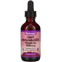 Bluebonnet Nutrition 액상 CelluarActive 메틸코발라민 비타민B12 라즈베리 맛 1 000mcg 59ml(2fl oz)