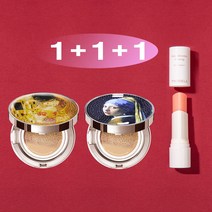 1+1+1 [쿠션15g+쿠션15g+멀티밤10g] 트윙클라 멀티밤 + 스타일71 미스트 주얼리 쿠션 21호 23호 [건성 피부 추천 쿠션], 1개, 키스21호+진주귀걸이소녀21호(건성)+멀티밤