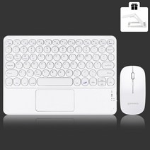 포켓몬키캡 ipad 키보드 및 마우스 콤보 용 ipad 용 무선 블루투스 무선키보드, 흰색