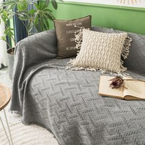 SKANDSALO 쇼파 패드 6인용 천커버 가죽갈이 돌쇼파 매트 천갈이, 그리드 그레이_180 x 270cm