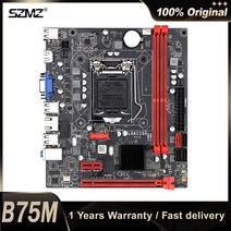 Q9550 B75M 마더 보드 VGA HD 지원 i3/i5/i72600/i73770 LGA1155 CPU 데스크탑 메인 시스템 Intel DDR3 16G, 한개옵션0