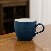 커피 컵 세라믹 머그잔 무얀 컵 비즈니스 사무실 여행 동반 행사, 201-300ml, 블루 로우 컵