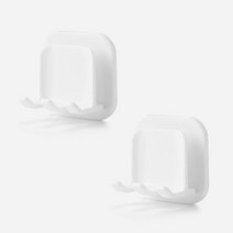 어가네닷컴 스텐 주방 욕실 용품 치약 쭉짜개 칫솔 부착식 거치대 3M 접착식 수세미걸이, 칫솔걸이 2개