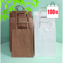 원탑 종이쇼핑백 종이가방 도시락쇼핑백 100매, 도시락_중 100매 240 x 140 x 280