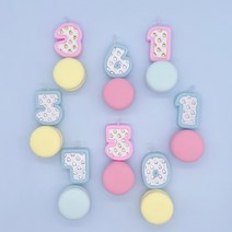 디일루스터 말랑핑크초 숫자초 생일초 케이크초 파티초 데코픽, 숫자 1