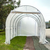 다육온실 6m 비닐하우스자재 비닐하우스제작 지지대, 4.8x2.15x2.2m 양문 화이트 8창