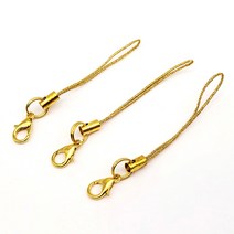 다이어리레시피 다용도 장식 고리 5개 공예 아트 줄스트랩 키링, 골드