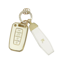 현대 기아 그랜져TG 골드라인 스마트 키케이스 4버튼 키홀더, 아이보리