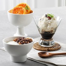 홈카페 유리 도자기 디저트 그릭 요거트 아포가토 아이스크림 아포카토 볼 그릇 컵 잔, 05-노빌타 아포가토볼 블랙