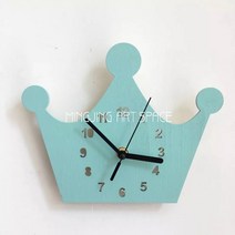 해외배송 Shimeidi 북유럽 스타일 토끼 나무 음소거 시계 만화 벽시계 어린이 방 장식, 옵션09