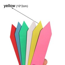 100 개/갑/팩 플라스틱 식물 씨앗 레이블 냄비 마커 보육 정원 스테이크 태그 이름 마크 도구 액세서리, [04] YELLOW