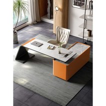 ceo책상 회장님책상 대표실책상 중역 사장 임원 사무용가구 세트 임원실 테이블 회사, 그레이 1.4m + 캐비닛(총1.8m)