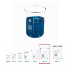 중학교 액체가열 과학실험용 1000ml 유리 비이커 눈금표시 연구용 증류용 도구