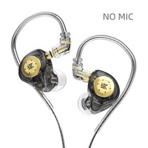 휴대용 게임 KZ EDX Pro 이어폰 다이나믹 인 모니터 HiFi 유선 헤드폰 베이스 스테레오 음악 귀마개 노이, 한개옵션1, 01 Black NO MIC