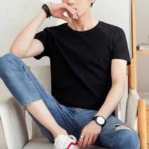 FANSYLI 남자 여름 반팔티 순면의 루즈핏 빅사이즈 이너웨어 반팔 티셔츠 W3F0301