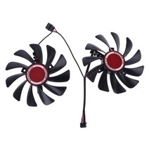 컴퓨터쿨러 2pcs 95mm FDC10U12S9C CF1010U12S 쿨러 팬 XFX Radeon RX580 RX590 그래픽 카드 냉각 팬용 교체, 한개옵션0