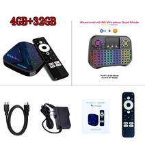 2023 Hako 프로 안드로이드 TV 박스 홈 스트리밍 미디어 플레이어 4K 셋톱 박스 Amlogic S905Y4 24G DDR4 이더넷 HDR 구글 인증, 8.미국 플러그  4G 32G i10 plus