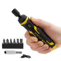 스탠리 4V USB 충전식 전동 드라이버 세트 가정용 충전스크루드라이버, 1개