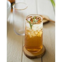 골드링 라인오목 롱 유리컵