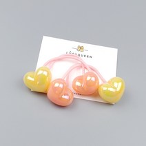 샤이니 통통 하트 방울머리끈(1쌍) 6color 유아 아동머리끈