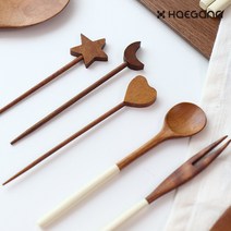 옻칠 나무 디저트 커트러리 양식기 포크 티스푼 머들러 버터나이프 숟가락 젓가락 수저 캠핑 조리도구, 58. 옻칠 버터나이프_아이보리