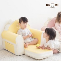 KKOMI 국내수제 유아동 캔디소파 베이비옐로우 + 쿠션세트