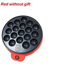 650w 문어 베이킹 기계 chibi 마루코 기계 가정용 타코야키 기계 문어 공 메이커 전문 요리 도구 도정기 박피기 정미기, 협력사, 선물 없는 빨강, 220v