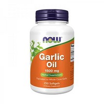NOW Supplements 마늘 오일 1500 mg 전체 정향 마늘과 동일한 양 250 소프트젤