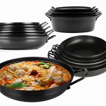 경질코팅 전골냄비 복전골 샤브샤브 감자탕 냄비 업소용 오뎅탕, 복전골-블랙, 26cm