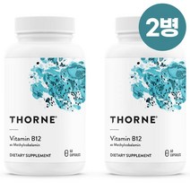 쏜리서치 비타민 B12 60캡슐 x 2병 Thorne Vitamin B12, 단품, 단품