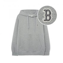 MLB 베이직 스몰로고 오버핏 후드티 BOS Melange Grey 3AHDB0131-43MGS