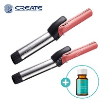 그리에이트 티타늄 컬링라인 볼륨 아이롱 봉 고데기, 핑크 32mm 사은품증정