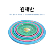 원형채반 (색상랜덤) 플라스틱원형채반 물빠짐거치대, 연두색