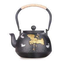 주물 주전자 다실 장식 찻집 무쇠 차포트 다기 차 전통 가정용 감성, 기린선학1.2L