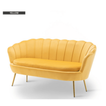 콩포르가구 스웨이드 벨벳 소파 쿠션포함, 옐로우