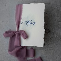 혼인서약서 케이스 성혼 선언문 커버 리본 수채화 버전 서약서 웨딩 결혼식 혼주 낭독문, E