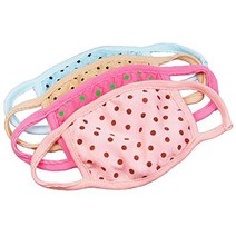 베이직클로즈 성인용 중형 땡땡이 면 마스크 황사 먼지 패션 여성, 별모양 스카이