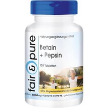 페어엔퓨어 독일영양제 엔자임 베타인 HCL 120정제, 1통, 182g